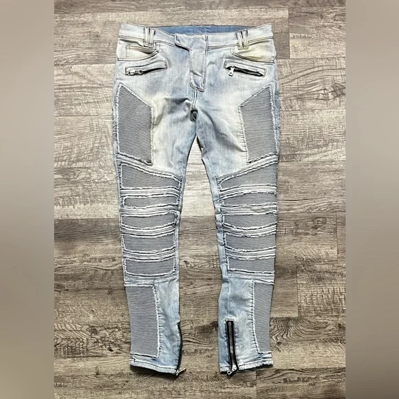 Balmain Biker Jeans Blue - Picture 1 of 6
